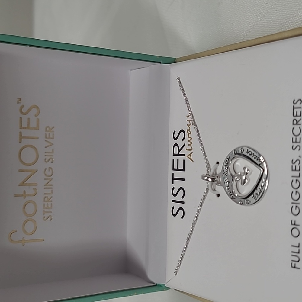 FootNotes Sterling Silver Sisters Always Necklace - Picture 3 of 7